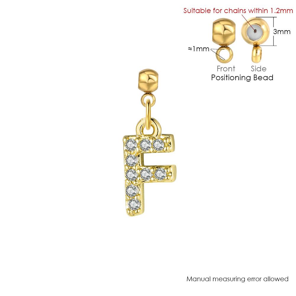 Trendy Letter Cubic Zircon Pendant For Women Positioning Charm Bracelet Necklace DIY Making Jewelry Accessories