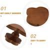 Small Round Wooden Tray for Decor, Irregular Footed Tray for Display Aromatherapy, Candle, Crystal, Trinkets