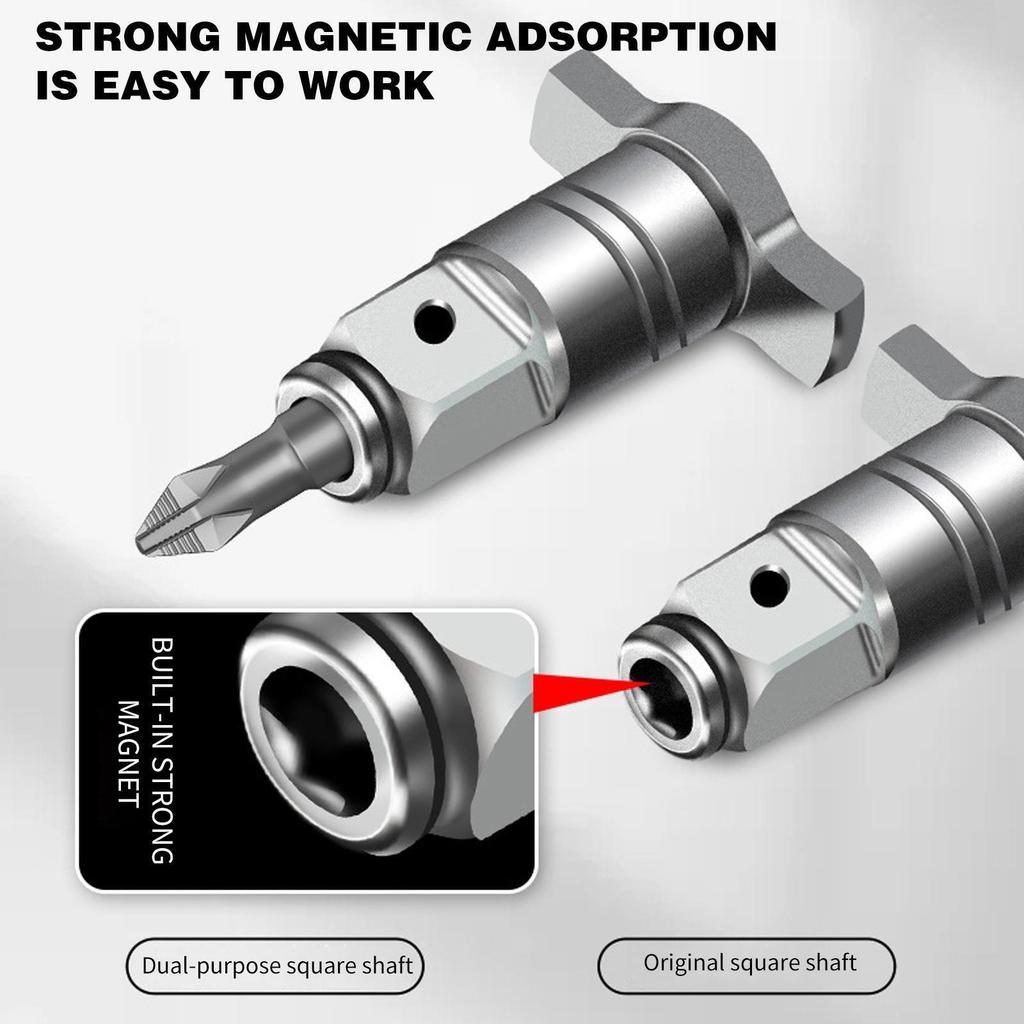 Electric Square Shaft Wrench Conversion Head Portable Multi-purpose High Hardness T-type Fitting Adapter