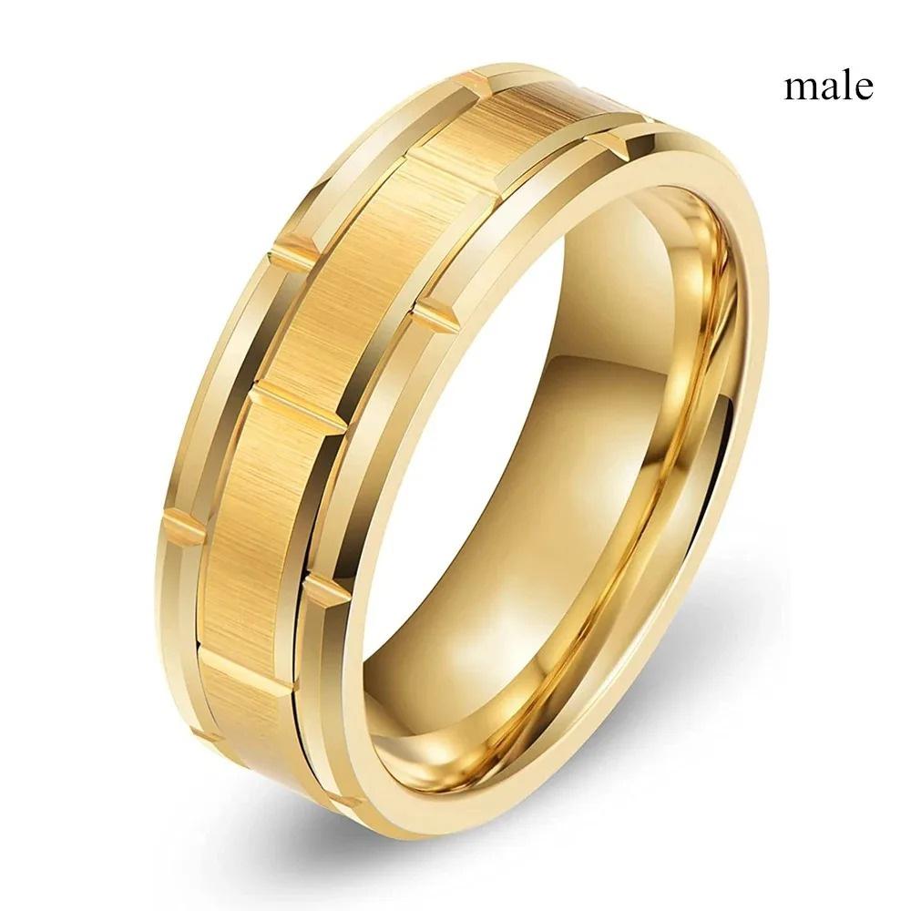 His and Hers Couple Rings Luxury Gold Color Women Heart Zircon Wedding Rings Set Men Stainless Steel Ring Wedding Jewelry Gifts