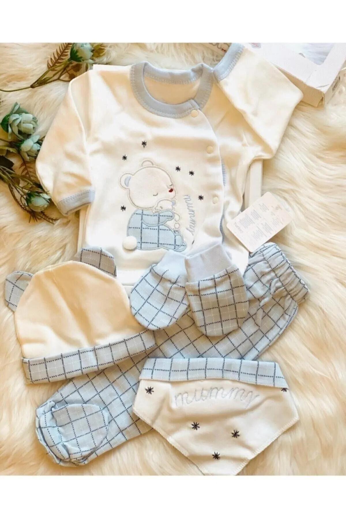 

Синий комплект для выписки из больницы для мальчика, состоящий из 5 предметов (0-3) Месяцы, Выписной комплект для новорожденного, Детская одежда, Детские комбинезоны