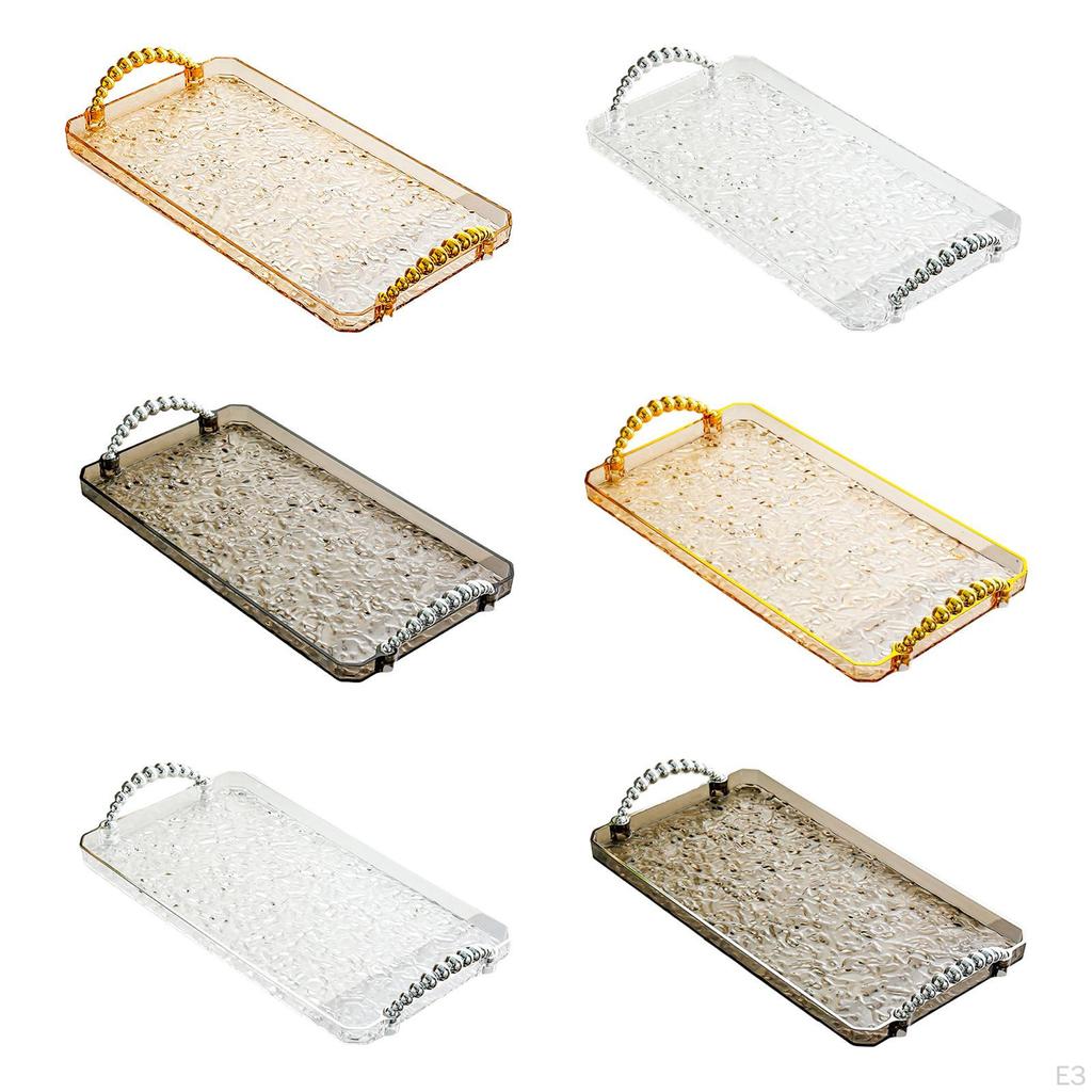 Elegant Rectangular Tray for Jewelry And Snacks Organization On