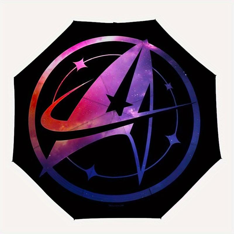1pc Galactic Avengers Symbol Umbrella with Plastic Handle,Suitable for All Seasons Home Travel Outdoor UmbrellaM936