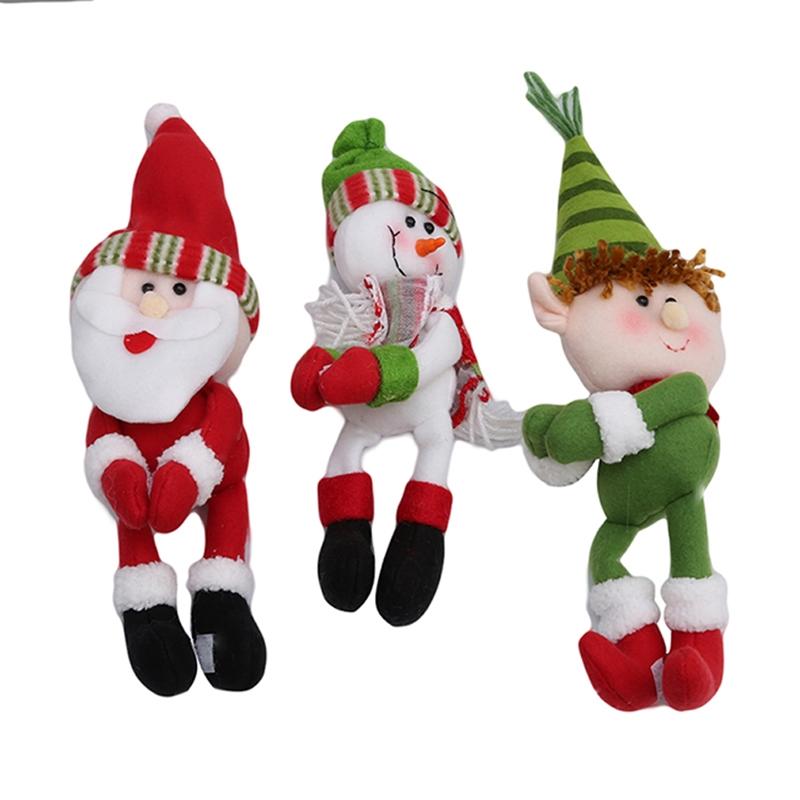 Christmas Wine Bottle Cover Set - Santa Snowman Pattern Decor for Champagne Red Wine Holiday Party Supply