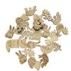 50PCS Mushroom Wooden Cutouts, DIY Craft Embellishments, Unfinished Wood Shapes for Home Decor, Scrapbooking, and Crafts