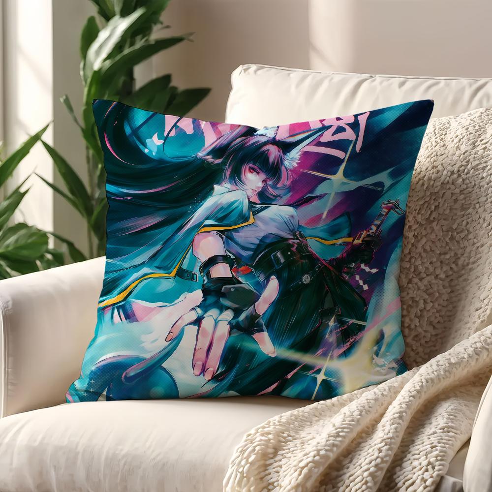 Spiel Zenless Zone Zero Kissenbezug Kissenbezug Dekoration Zimmer Haus Sofa Wohnen Büro Auto Nordische Schlichtheit