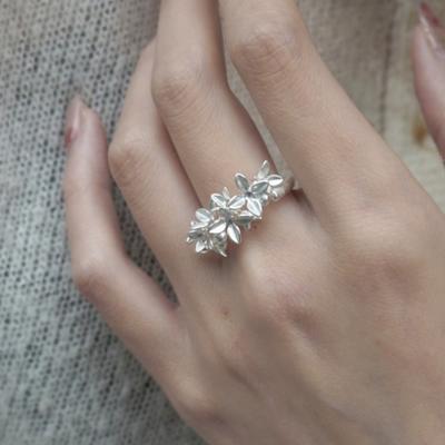 Nouveau Bague Fleur Chinoise Design Féminin Bague Ouverte Bague pour l'Index