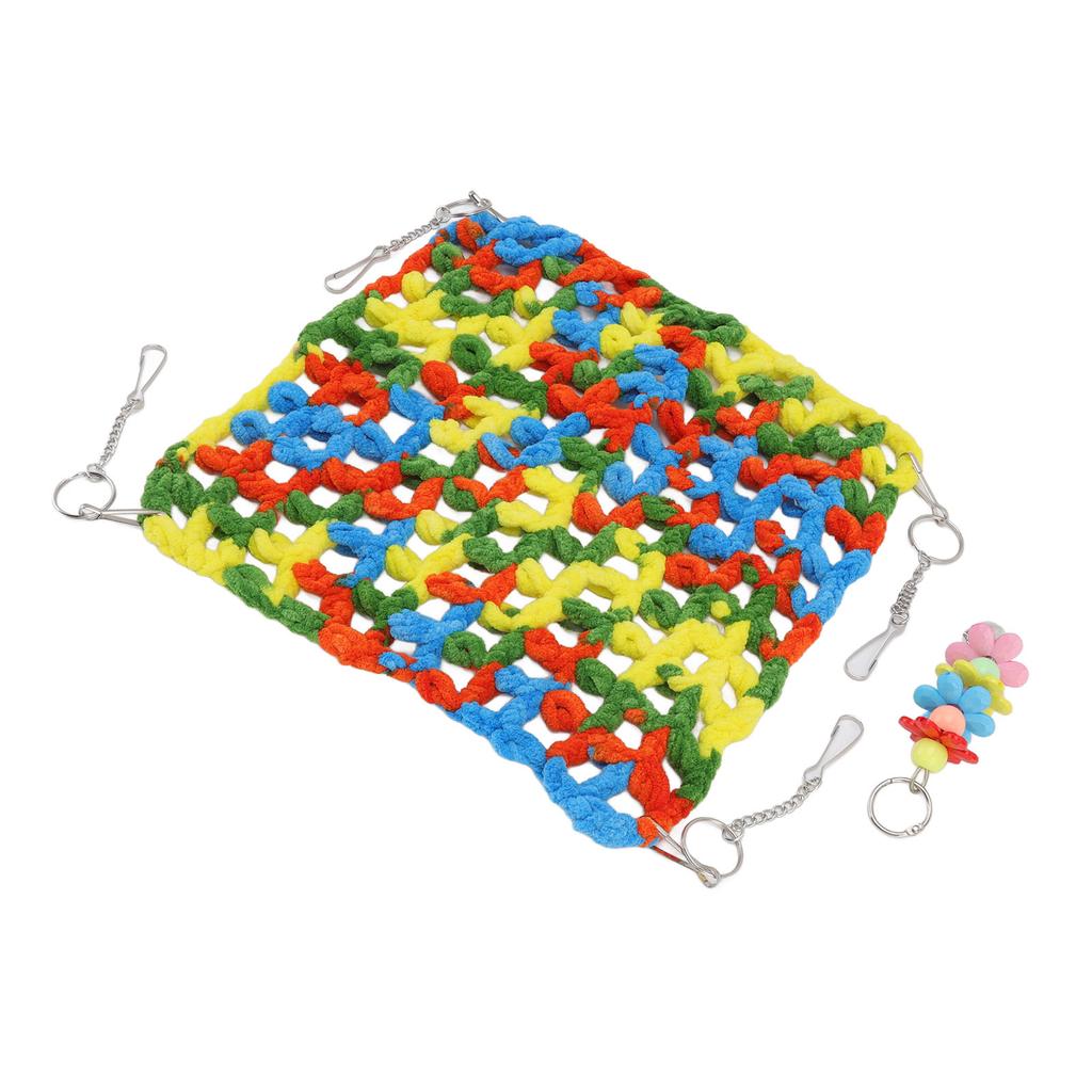 Hanging Hamster Bed Hand Woven Hamster Hammock Swing for Small Animal Chinchilla Rat Gerbil Sugar Glider 25x25cm