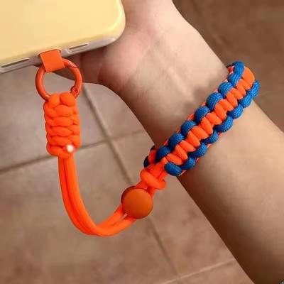 Adjustable Mobile Phone Lanyard Hanging Decoration Carried Bracelet Twist Rope Anti-loss Pendant Fashion Wrist Short Straps Band