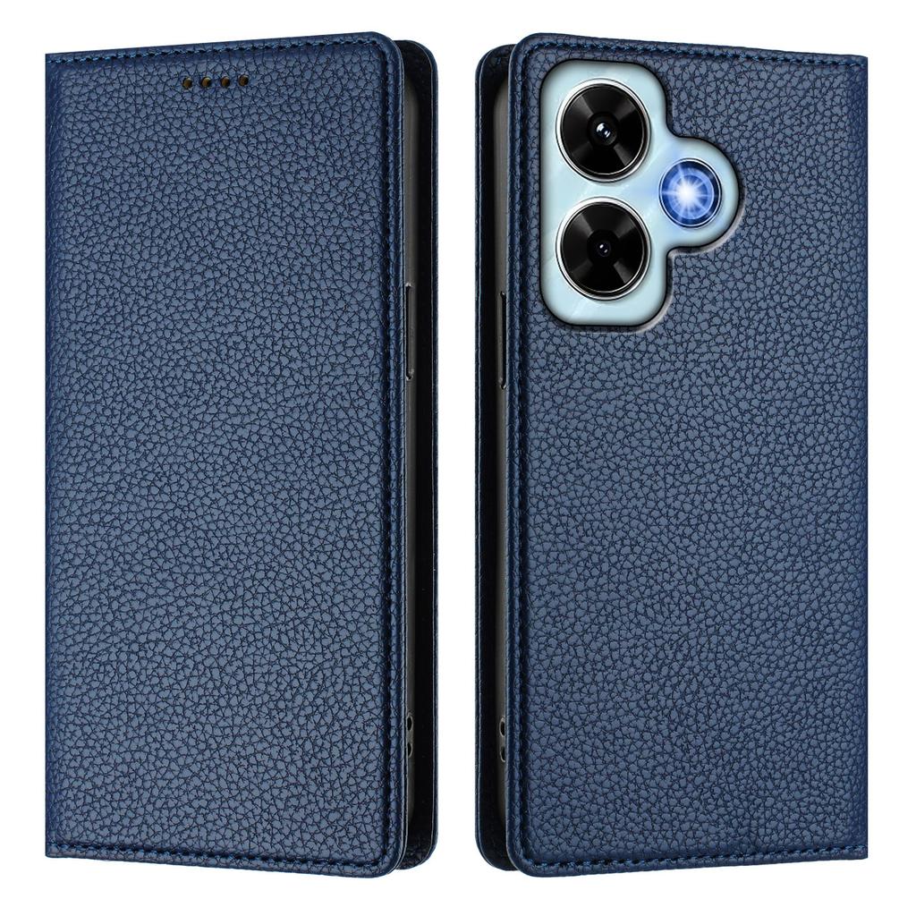For Xiaomi Redmi Note 13 4G Wallet Case RFID Blocking Litchi Texture Leather Mobile Cover