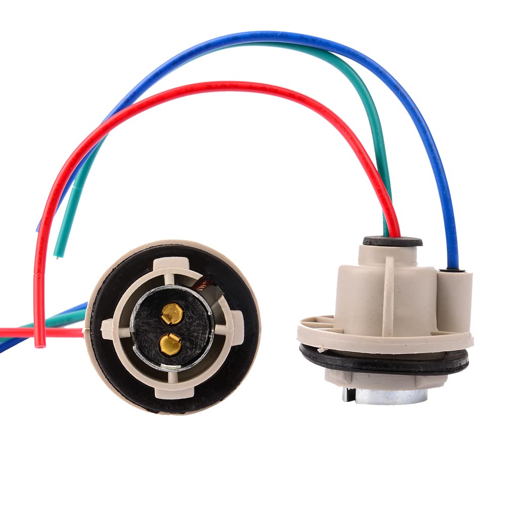 YUNPICAR 1157(S25D) / 2057 2357 7528 Doppelte Blinker Scheinwerfer Rücklicht Wasserdicht Fassung (1157 S25 Sockel)