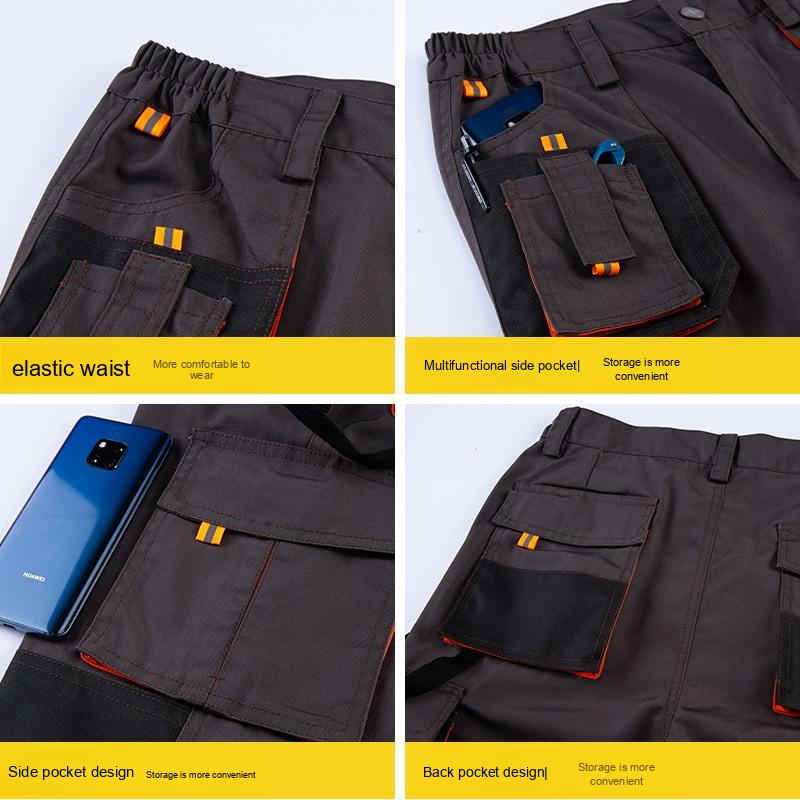 Labor Insurance Overalls Men's Wear-resistant Multi-pocket Big Pocket Multi-pocket Work Pants Auto Repair Electrician Export Pants