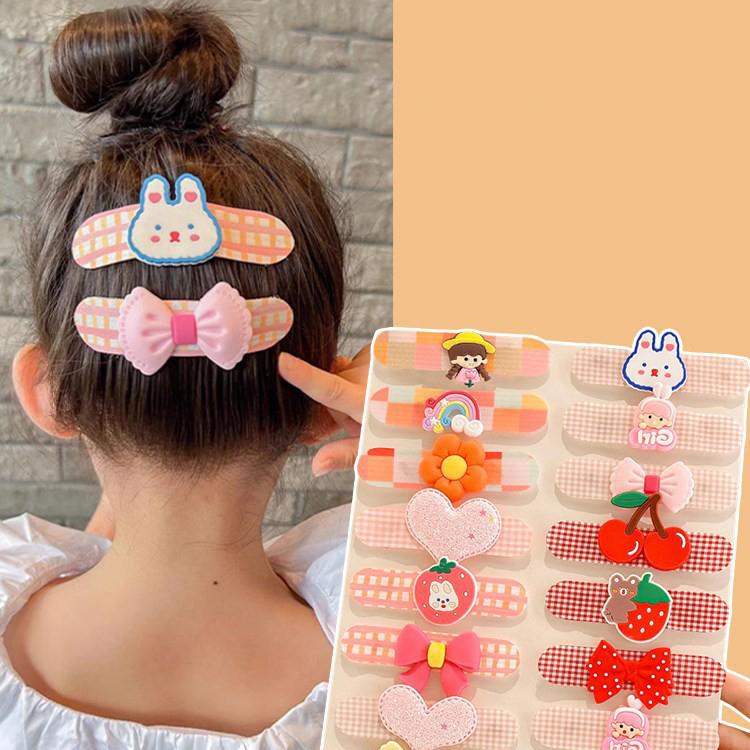 3-9pcs Hair Accessories Hairpins Hair-friendly Velcro Broken Hair Tidying Fragmented Hair Girl Magic Tape Cute Children Delicate Jewelry