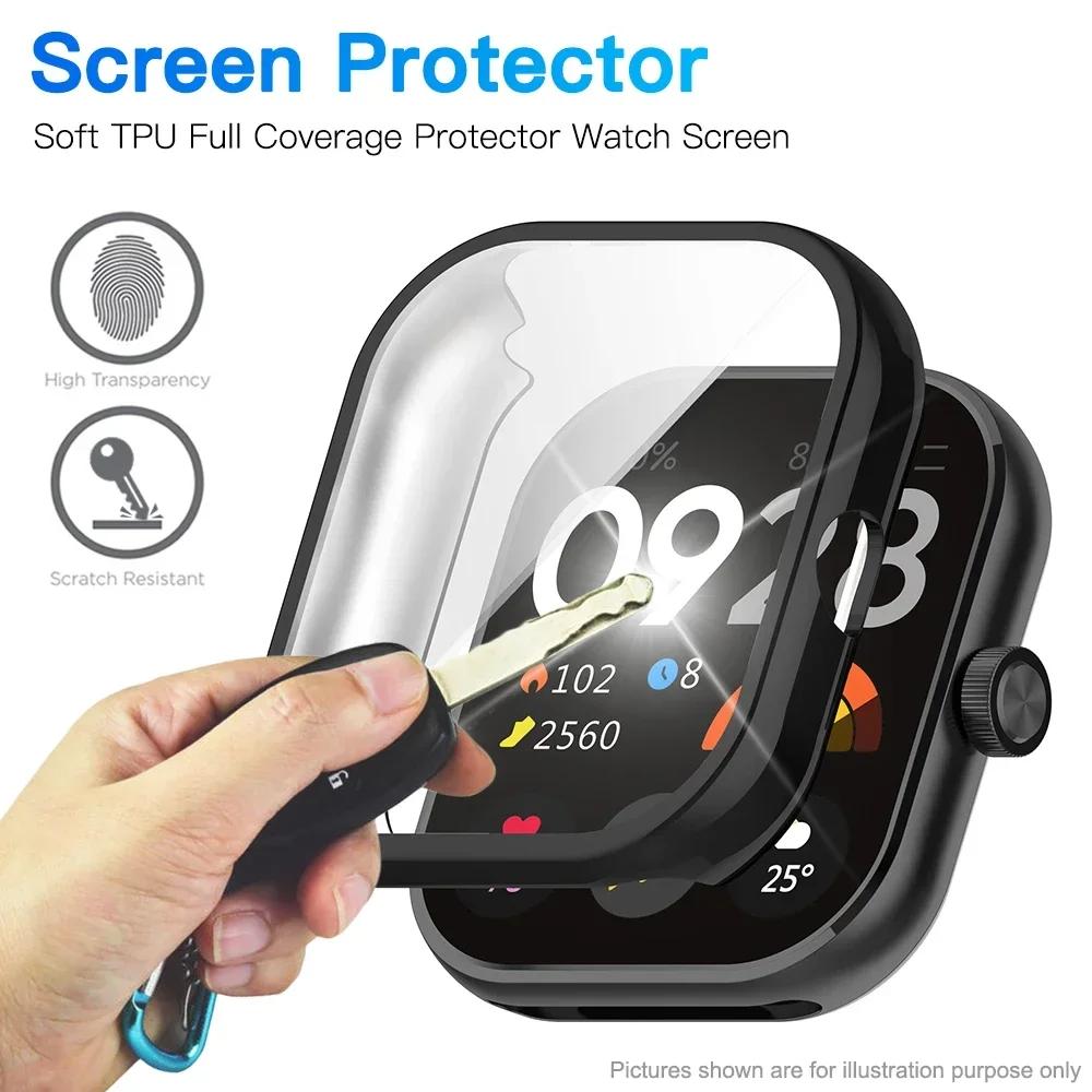 Protector Case For Xiaomi Redmi Watch 4 Screen Soft TPU Full Protector Shell For Redmi Watch 4 Bumper Plated Case Accessories