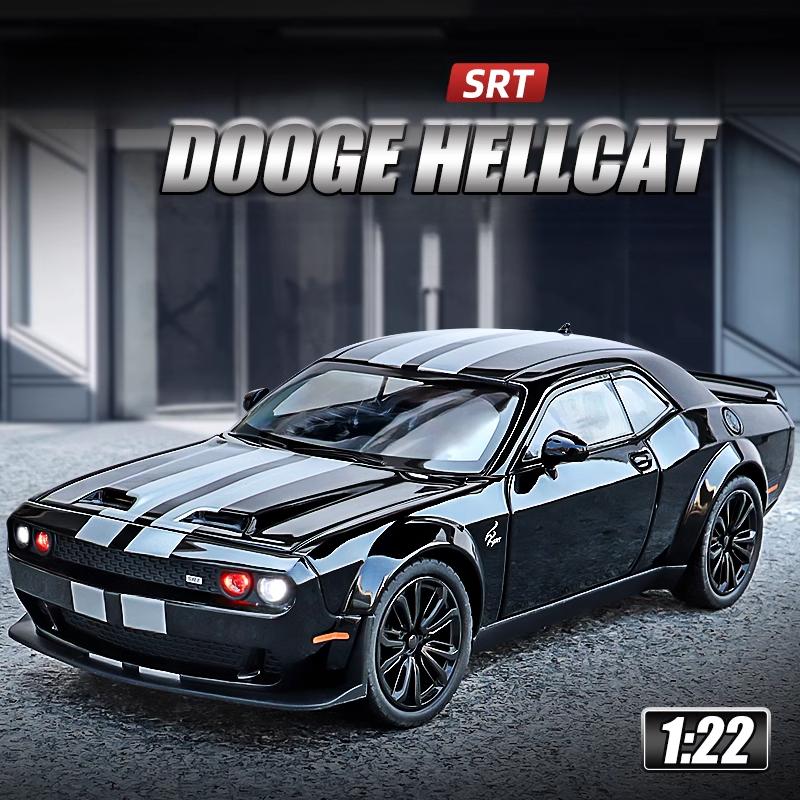 1:22 Challenger Srt Hellcat Demon Eyes Alloy Diecast Model Car Toy Wheel Pull Back Supercar Light Sound Toys For Kids