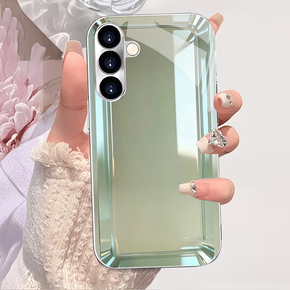 Atmosfera Fashion Semplicità Vetro Galvanizzato di Alta Gamma Custodia per Telefono per Samsung Galaxy S26 S25 S24 S23 S22 S21 FE,Ultra,Plus