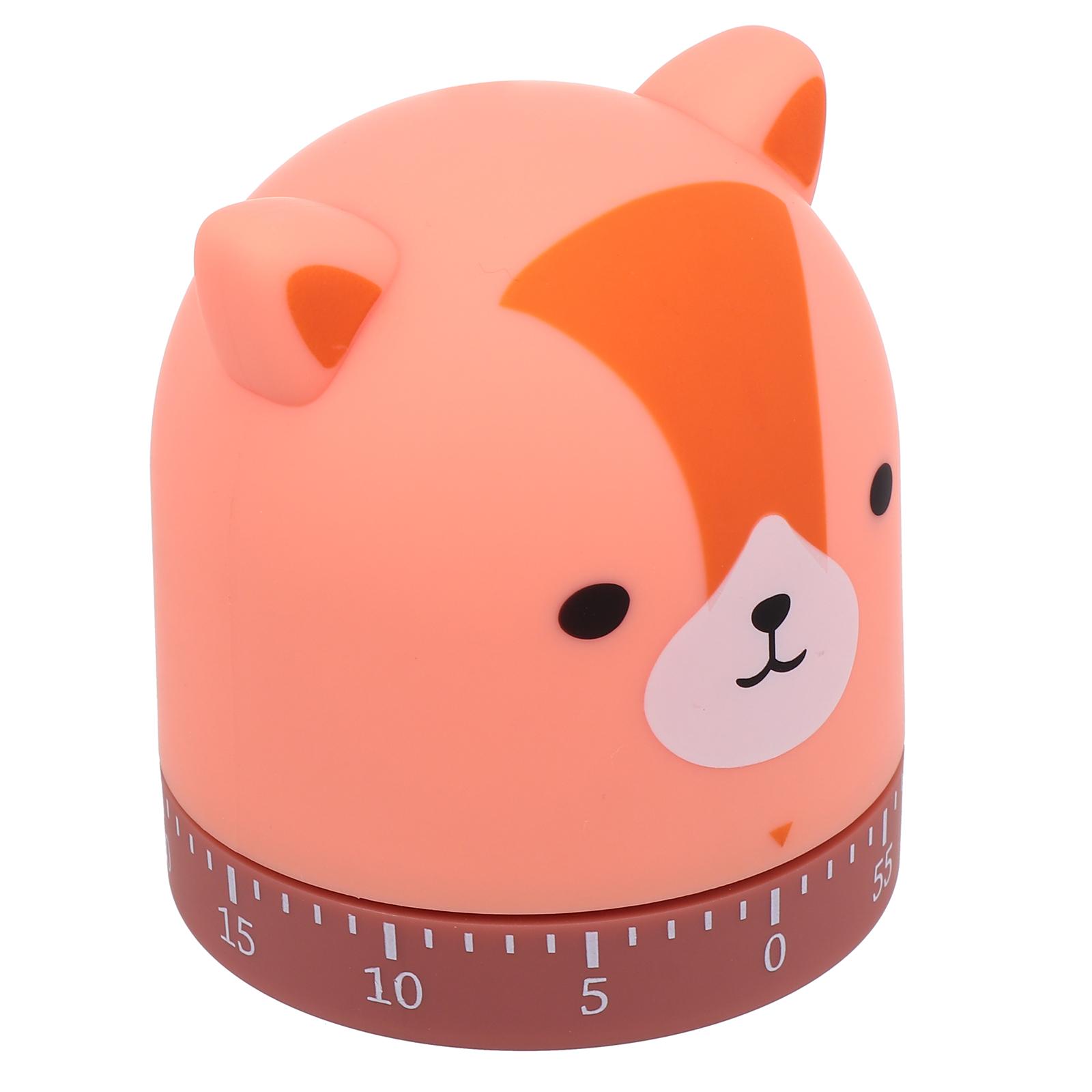

1pc Kitchen Timer Mechanical Cartoon Fox Shape Household Countdown Timing Tool For Cooking Learning Fitness Simple Analog Device