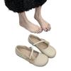 Temperament French Mary Jane Single Shoes Women's Flat Bottom Summer 2025 New Versatile Fairy Style Bow Beanie Shoes