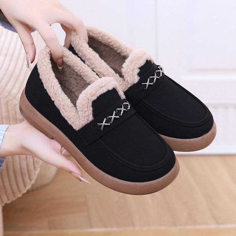 Cotton shoes women's Korean version Doudou shoes short snow boots four seasons warm Mao Mao shoes soft sole non-slip