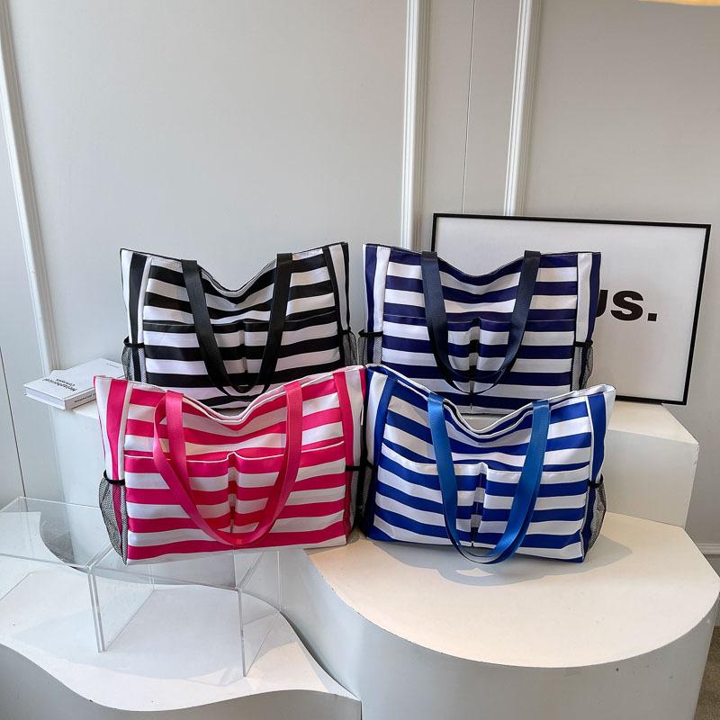 Übergroße Strandtasche Wasserdicht und Sanddicht Damen Strandhandtasche mit Reißverschluss und Feuchtfach, Geeignet für Schwimmbad, Fitnessstudio, Lebensmittelgeschäft, Reisen