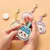 Chiikawa Hachiware Usagi Car Keychain Pu Leather Anime Keychains For Women Bag Pendant Jewelry Trinket Key Ring Key Holder Gift