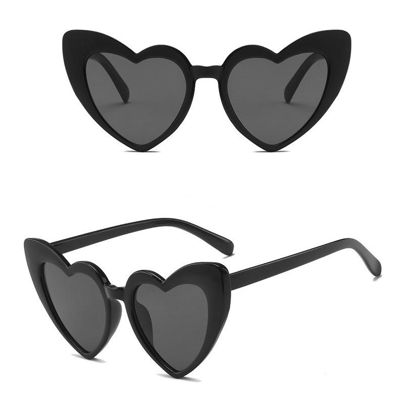 

New Large heart Sunglasses Women Men Vintage Brand Designer Sun Glasses Shades Female hot Funny sunglasses For male MULTI чорний