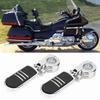 2Pcs 32mm Chrome Motorcycle Footpegs Footrest with Mount Fit For Honda GoldWing GL1500 GL1800