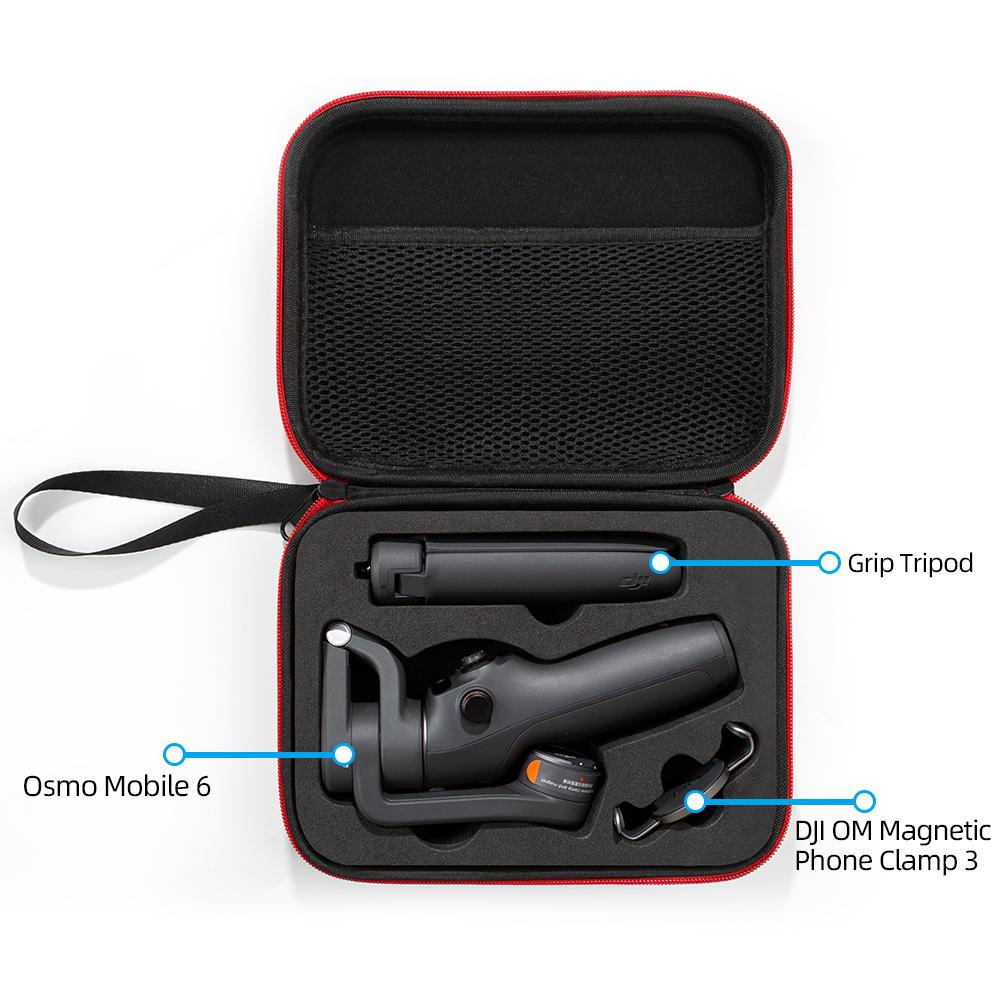 Pour étui de transport DJI Osmo Mobile 6: Sac à main léger et protecteur avec compartiments sécurisés pour trépied et étui à accessoires