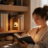 Vintage Hanging Bookshelf Night Light - Small Decorative Lamp for Shelf