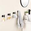 High Quality 4 PCS Set Heavy Duty Decorative Wall Hooks Rustproof Bathroom Towel Hook Stainless Steel Hat Coat Hook