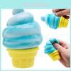 Needoh Con de Înghețată Nice Cream Cub Senzorial pentru Înghețată din Material Siliconic pentru Ameliorarea Stresului și Joc Creativ