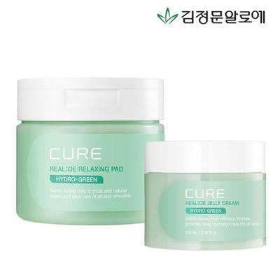 [Kim Jung-moon Aloe] Pads Toniques Cure Relax 60 Feuilles + Crème Gelée 100ml