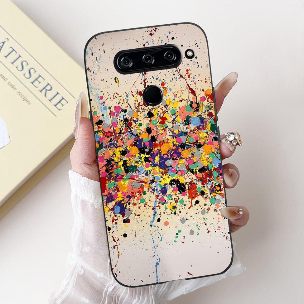For LG V40 V50 ThinQ Case V50S ThinQ Cute Cartoon Cat Luxury Cool Shockproof Silicone Back Cover For LG V50S ThinQ 5G Phone Case