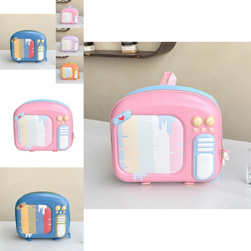 Adorable Cartoon Eggshell Backpack For Kids With Tv Design Ideal For Nursery School