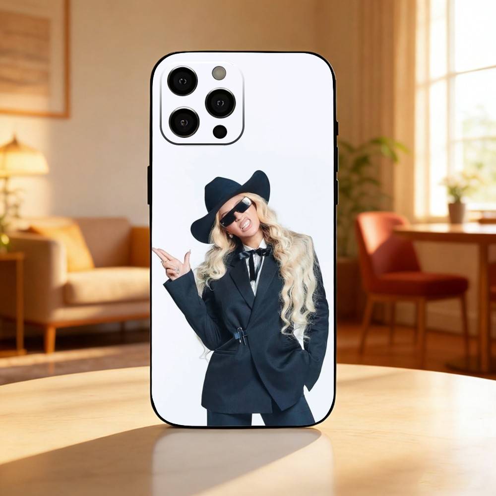 Fashion B-Beyonce Phone Case For iPhone17,16,15,14,13,12 Plus,Max Soft Silicone Black Cover iPhone16e