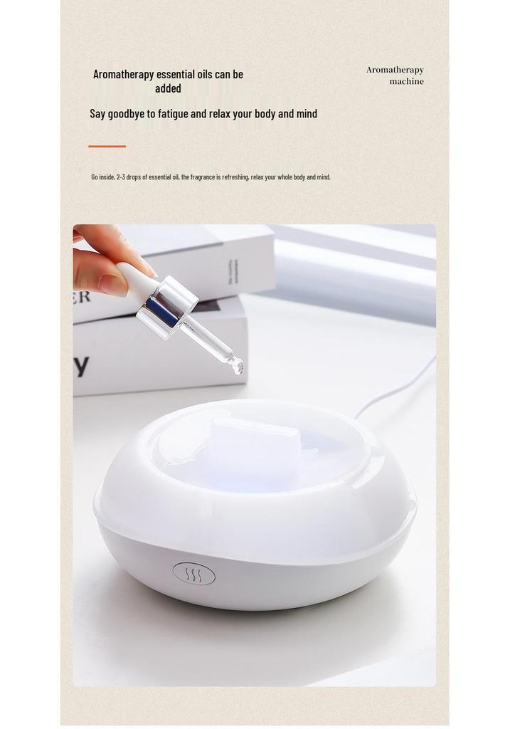 Seven-Color Simulated Flame Aroma Diffuser & Humidifier with Gradient Light