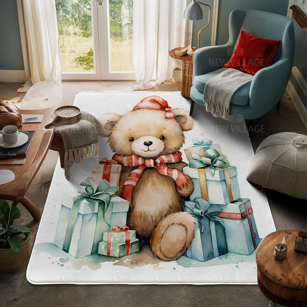 Koberec ke vchodu do domu Rohožka ke dveřím do domu Obývací pokoj Vana Koupelna Protiskluzové koberce s absorpcí vody vana Veselé Vánoce zima