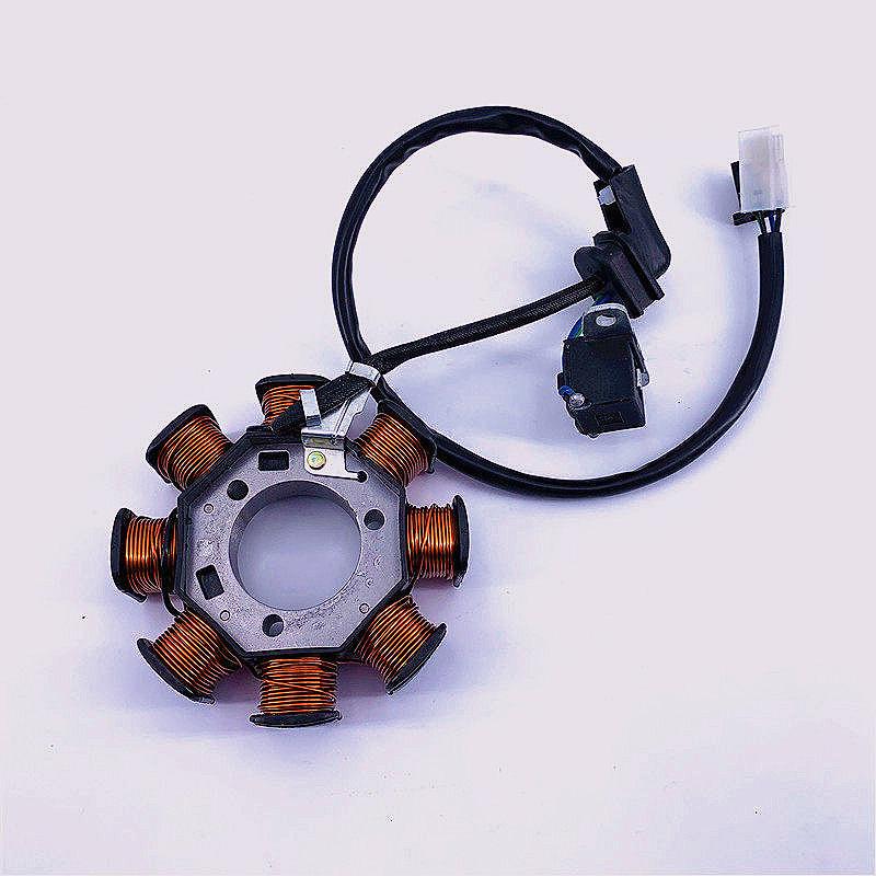 Lica Magnetic Steel Flywheel & Stator Coil for QS125T-2 / QS100T Motorcycles