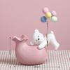 Bear vases Flower Decorations Household Ornaments Home Living Room Decor Accessories Interior Office Desktop Decor Gift