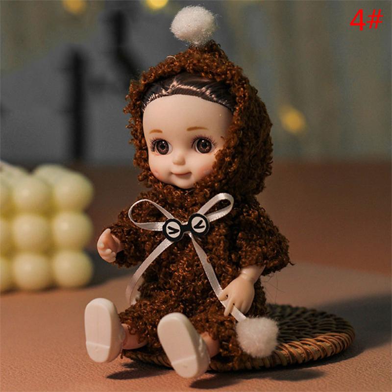 Muñeca Sonriente de 17 cm Colección Princesa Mini BJD Juguetes Traje de Vestido de Princesa Adorable Muñeca BJD Sonriente 1/12 Articulaciones Móviles Muñeca Niñas DIY Vestir