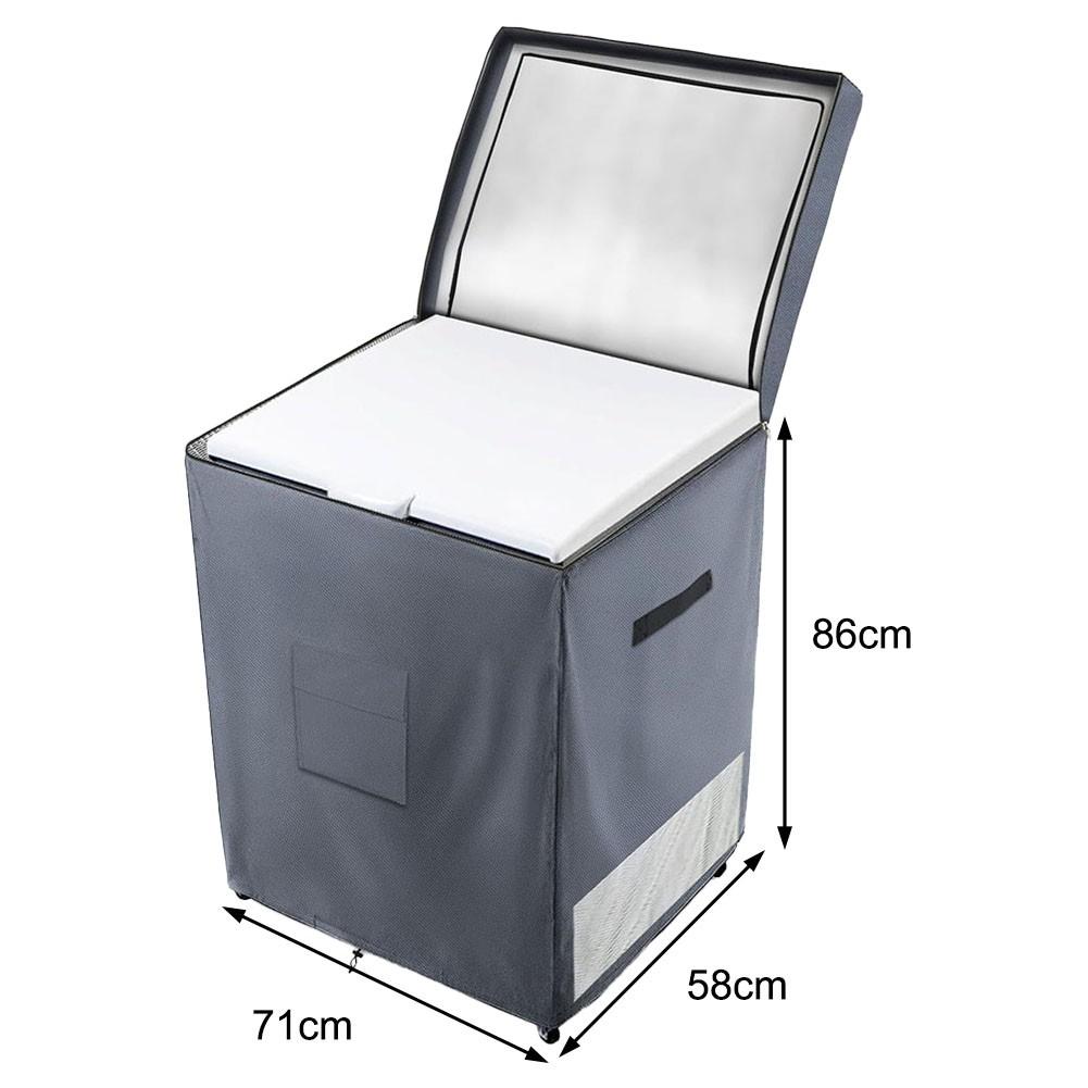 Outdoor Protection Black Freezer Cover Designed for Standard Sizes 7 0 Cu Ft