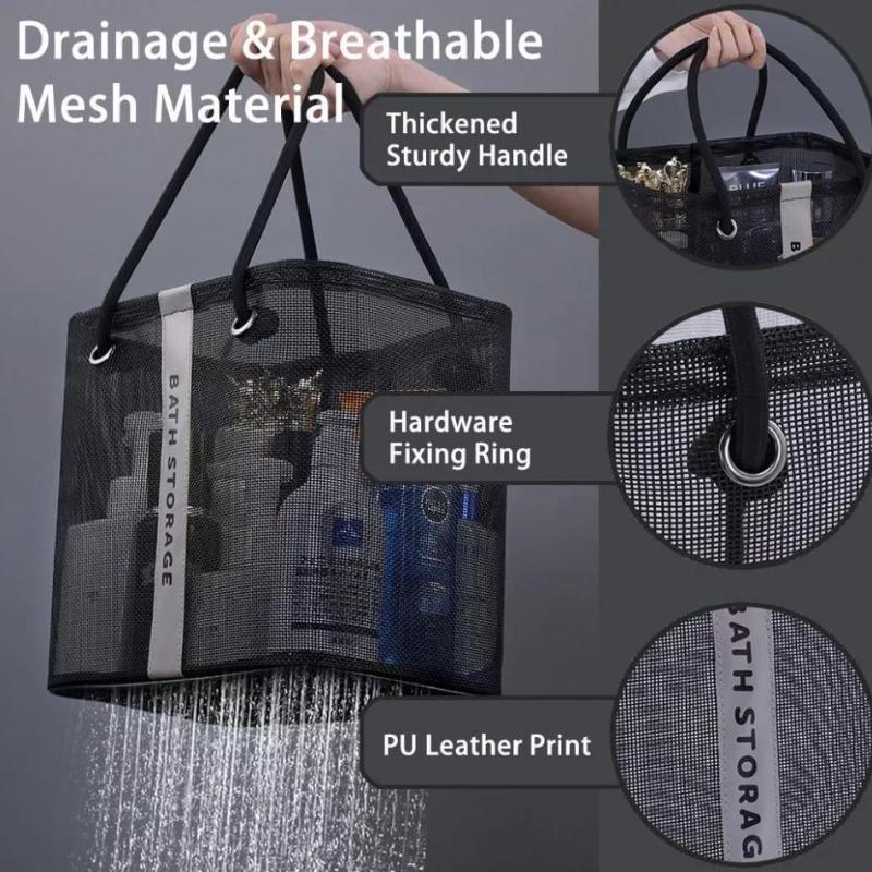 Portable Tote Shower Basket Waterproofbag With Handle Large Capacity Toiletry Bag Organizer Unisex