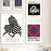 Nordic Victor Vasarely Zebra Psychedelic Geometry Wall Art Poster and Prints Canvas Painting Wall Pictures for Living Room Decor