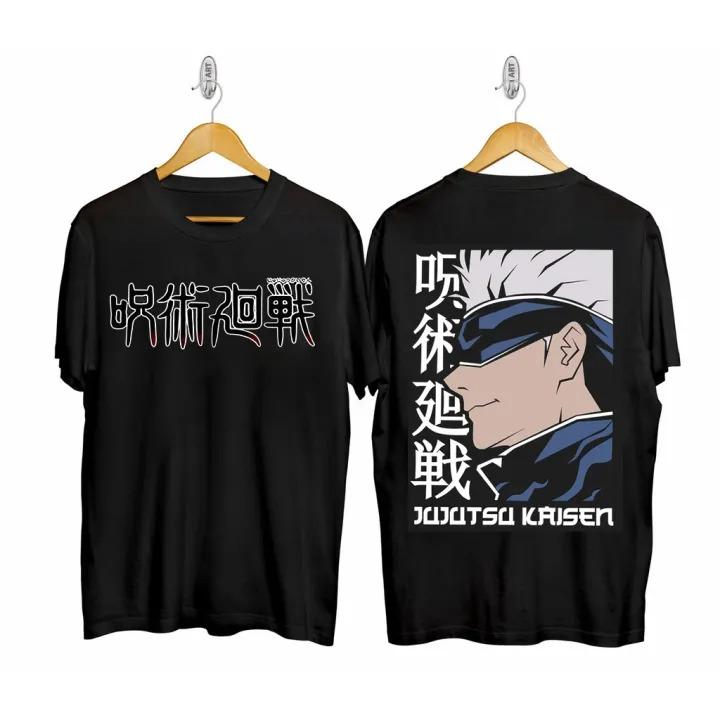 2026 Lato Jujutsu Kaisen Anime Satoru Gojo Nadruk Luźna Koszulka z Krótkim Rękawem Czysta Bawełna Dziecięca Unisex Casual Luźna Y2k