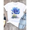 Love Flower Printing Speed European and American Clothing Shirt Short Sleeve T-shirt Tops  Graphic Tshirts  Oversized T Shirt