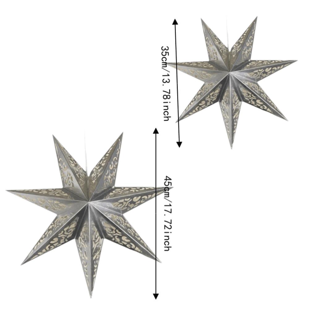 Hollow Out Christmas Hanging Decoration DIY Christmas Tree Ornament Paper Star Pendant Christmas