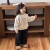 Baby clothes thickened autumn and winter children's clothing new children's winter clothing girls wool sweater fleece set