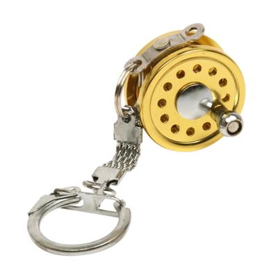 Outdoor Fishing Tackle Gift Fishing Reel Keychain Portable Practical Bag Pendant