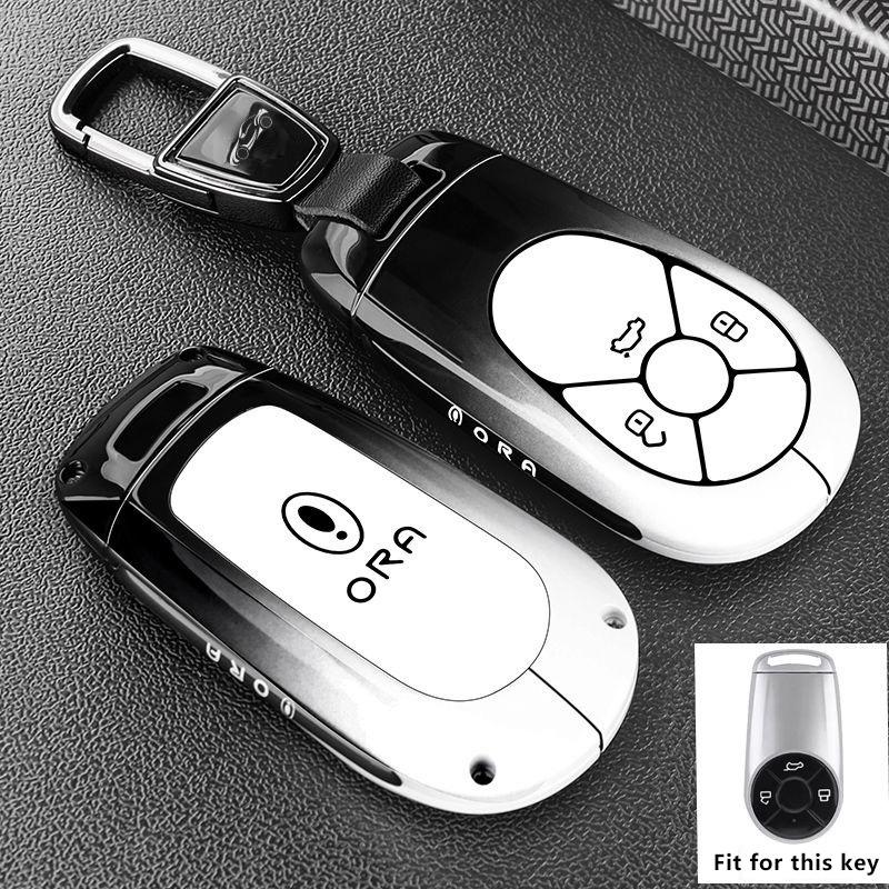 Zinc Alloy Key Fob for GWM HAVAL H6 M6 Great wall ORA R1 R2 Good White Cat IQ GT Lightning Ballet Cat Remote Case Cover Shell