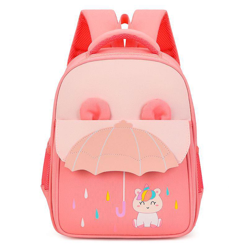 

Fashionable Spine Protection Backpack for Girls, Ages 3-6: Lightweight and Double-Strapped for Kindergarten to First Grade. Without Gifts